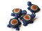 4 Blue Turtles with Sun on the Shell Turtle Charms Tortoise Links Polymer Clay Turtle Beads